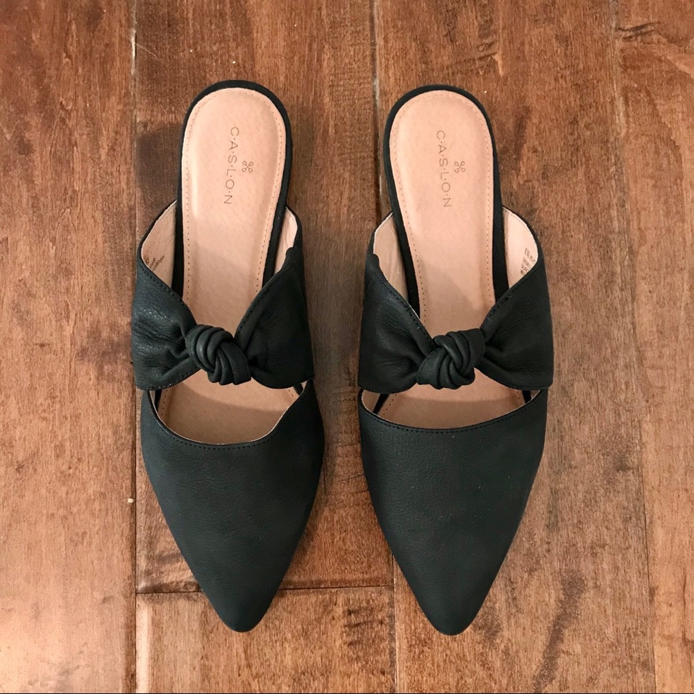 Caslon Black Leather Mules (NWOT)